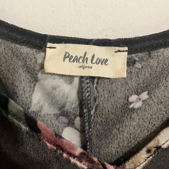 Peach Love Velvet Floral Maxi Dress - Picture 4 of 4